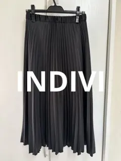 INDIVI/プリーツスカート/ブラック/38サイズ