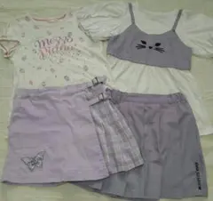 ば*ん様 アナスイミニ猫ちゃんセットアップ　メゾピアノ　シャツ 130cm