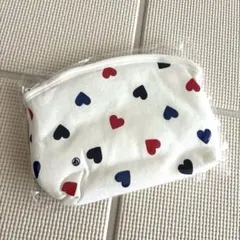 【お値下げ中】♡プチバトー トリコロールハートポーチ 公式サイト完売品♡のサムネイル