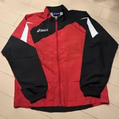 asics ウィンドブレーカー XL 赤 - メルカリ