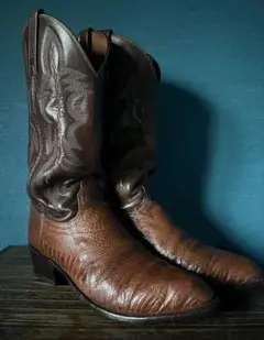 LUCCHESE OSTRICH LEG WESTERN BOOTS 9Dのサムネイル