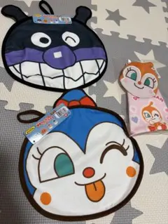 バイキンマン　コキンちゃん ドキンちゃん　顔型 ループ タオル 3点セット