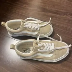 Vans ベージュ ローカットシューズ　20センチ　スニーカー　キッズ