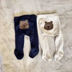 BabyGap タイツ 2点セット くま柄 ※サイズ0-12m