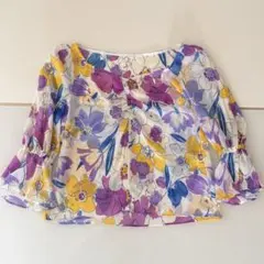 【美品】グレースコンチネンタルdiagramフラワーシフォンブラウス