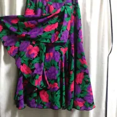 社交ダンススカート花柄 サイズM