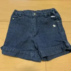 ポンポネット デニムショートパンツ&キャミソール　130cm