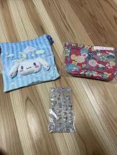 シナモンロール・和柄サンリオ巾着　シールまとめ売り
