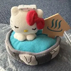 希少 ハローキティ 温泉バージョン ぬいぐるみ マスコット タグ付き