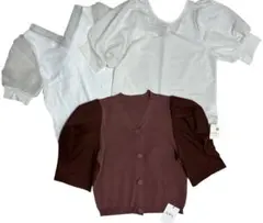 ❤️新品タグ付き3点セット❤️パフスリーブ❤️チュール❤️シアー❤️カットソー❤️