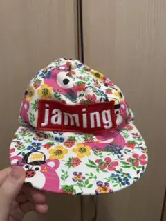 JAM JAM キッズ キャップ 花柄 Mサイズ 54-56cm