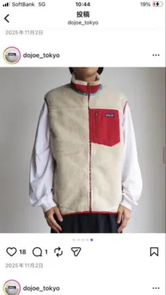 の*り様 パタゴニア 11FA レトロX フリース ベスト ナチュラル 赤 L