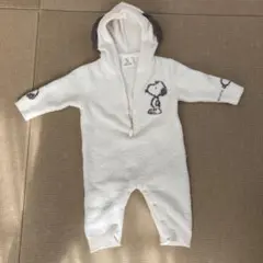 スヌーピー ジェラートピケ ロンパース 80cm