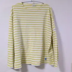 Orcival イエローとホワイトストライプ 長袖カットソー サイズ1