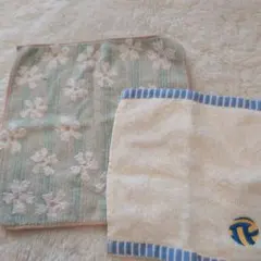 ミニタオル ハンカチ 2枚セット 花柄 バレーボール