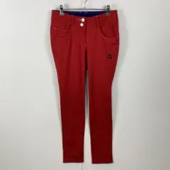 訳有美品 FILA GOLF フィラ ゴルフウェア ロングパンツ 裏起毛 赤 M