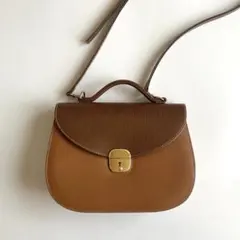 vintage ブラウン レザー ショルダーバッグ 80s 90sのサムネイル