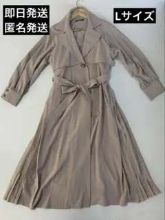 BLUE STRIVE サイドプリーツ　トレンチコート　Lサイズ