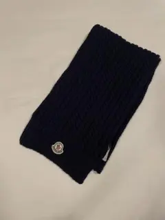 MONCLER ネイビー リブ編みマフラーRN 116347 MONCLER ネイビー リブ編みマフラーRN 116347