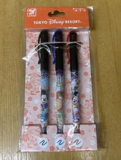 東京ディズニーリゾート　筆ペン3本3色セット　新品未使用品