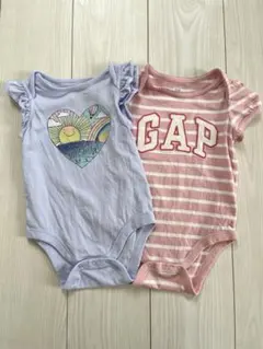 GAP ロンパース 6-12ヶ月 水色 ピンク