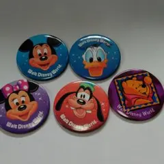 ウォルトディズニーワールドの缶バッジ5種類