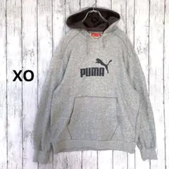 【PUMA】 プーマ メンズ　プルオーバーパーカー 3LグレーXO　ロゴプリント