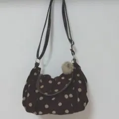 ＊ショルダーバッグ＊こげ茶色＊ファー付き