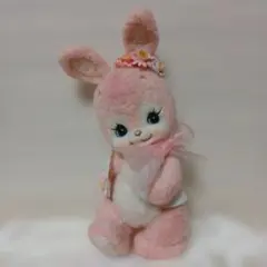 美品 作家様作品 一点物 ピンク テディベア ぬいぐるみ オカムラノリコ