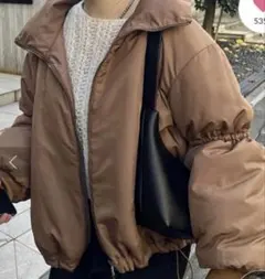 カスタネ　キャンディスリーブリバーシブルコート　S ブラウン