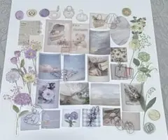 フレークシール　まとめ売り　ブルー＆ベージュ