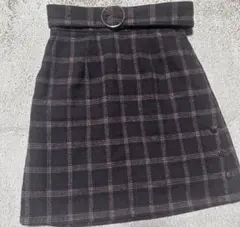 チェック柄ミニスカート 冬 台形スカート かわいい