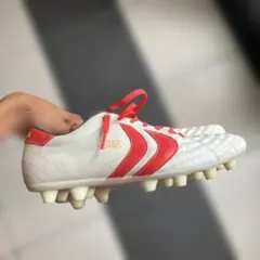 美品】YASUDA サッカースパイク ホワイト/シルバー 27.0 収納袋付
