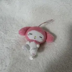マイメロ サンリオ ぬいぐるみ ストラップ キーホルダー　むにゃすや