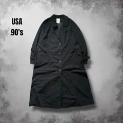 90sカナダ製 バルマカーンコート 黒USAヴィンテージ クラシックロングコート