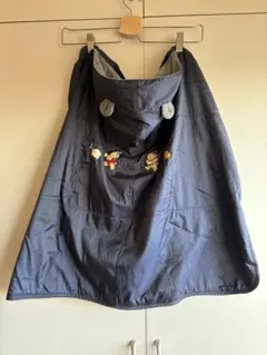 familiar 刺繍入りネイビーケープ
