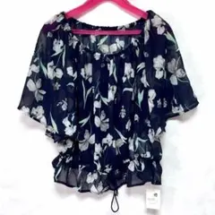 earth music & ecology 花柄シフォンブラウス