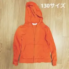 オレンジ フード付きパーカー H&M