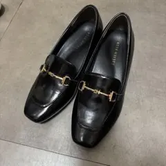 晴雨兼用生活防水スクエアトゥビットローファーレインシューズ レディース