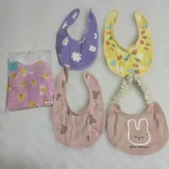 FOインターナショナル 他 スタイ・よだれかけ5点セット お食事エプロン 女の子