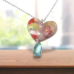 あじさいレジンネックレス あじさいペンダント 紫陽花ネックレス