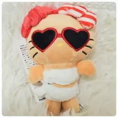 アベイル しまむら 日焼けキティ マスコットチャーム ぬいぐるみ