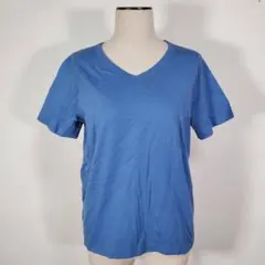 GU ジーユー レディース 半袖Tシャツ 青 無地 シンプル 普段使い M