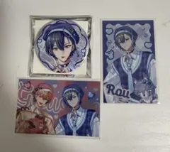 ぎゃうるふ 小柳ロウ 缶バッジ チェキ風カード