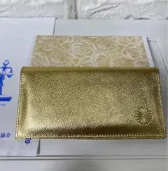 【新品】皇居 長財布 本革 ゴールド