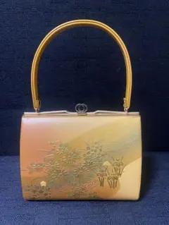 和装用バッグ 花柄 オレンジと黄色