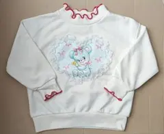 SWIMMER 刺繍入り長袖カットソー ホワイト