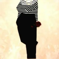 ✨BEAMS HEART テーパードパンツ クロップド 上品 ブラック