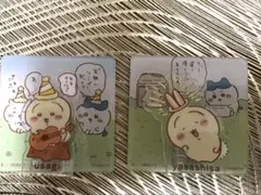 ちいかわアクリルシーンクリップ ビスケット　うさぎメイン2点