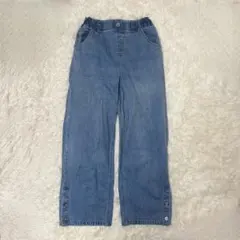 ONIGIRI おにぎり（M）デニムパンツ ワイド ストレート コットン100%